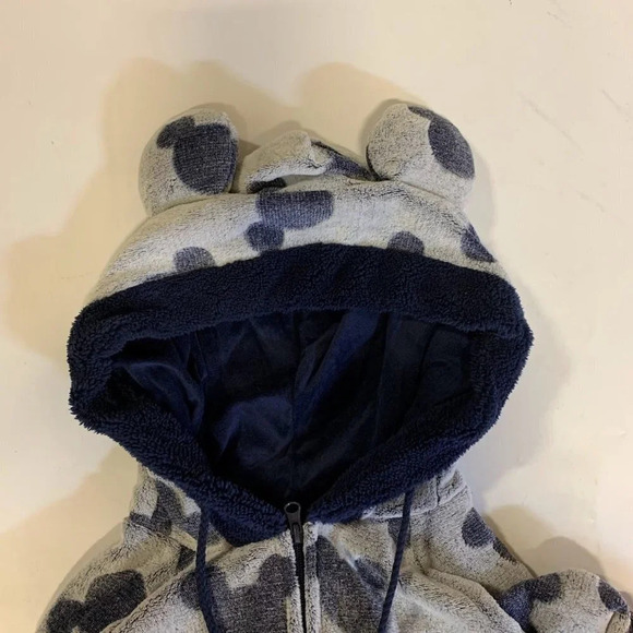 Disney Women's Mickey Mouse‎ Hooded One Piece Zip Up Pajamas Size S - Picture 8 of 15